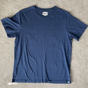 Pact T-Shirt Mens Large Organic Cotton Blue Capsule Staple Sustainable Crewneck